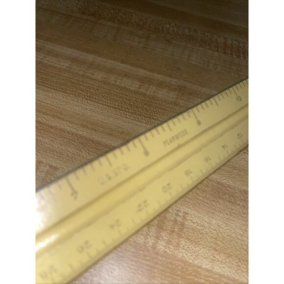 VTG Pearwood ARCHITECT Scale Drafting RULER TRIANGLE Ruler US ST'D Stewart 521 - Picture 7 of 7